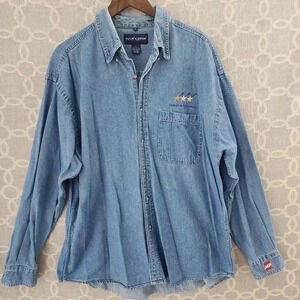 Vintage Swingster Denim Long sleeve Button Down Men's Shirt XL
